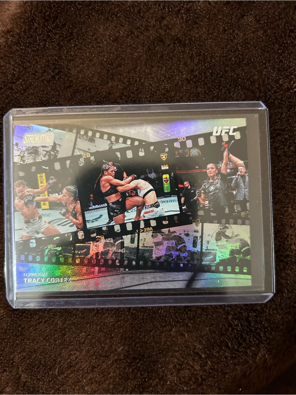 Topps Holographic UFC Filmstrip Card - Black Accents with Rainbow Holo